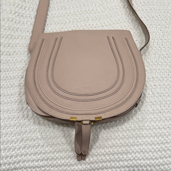 Chloe Handbags - Chloe Marcie medium saddle crossbody bag in grained leather